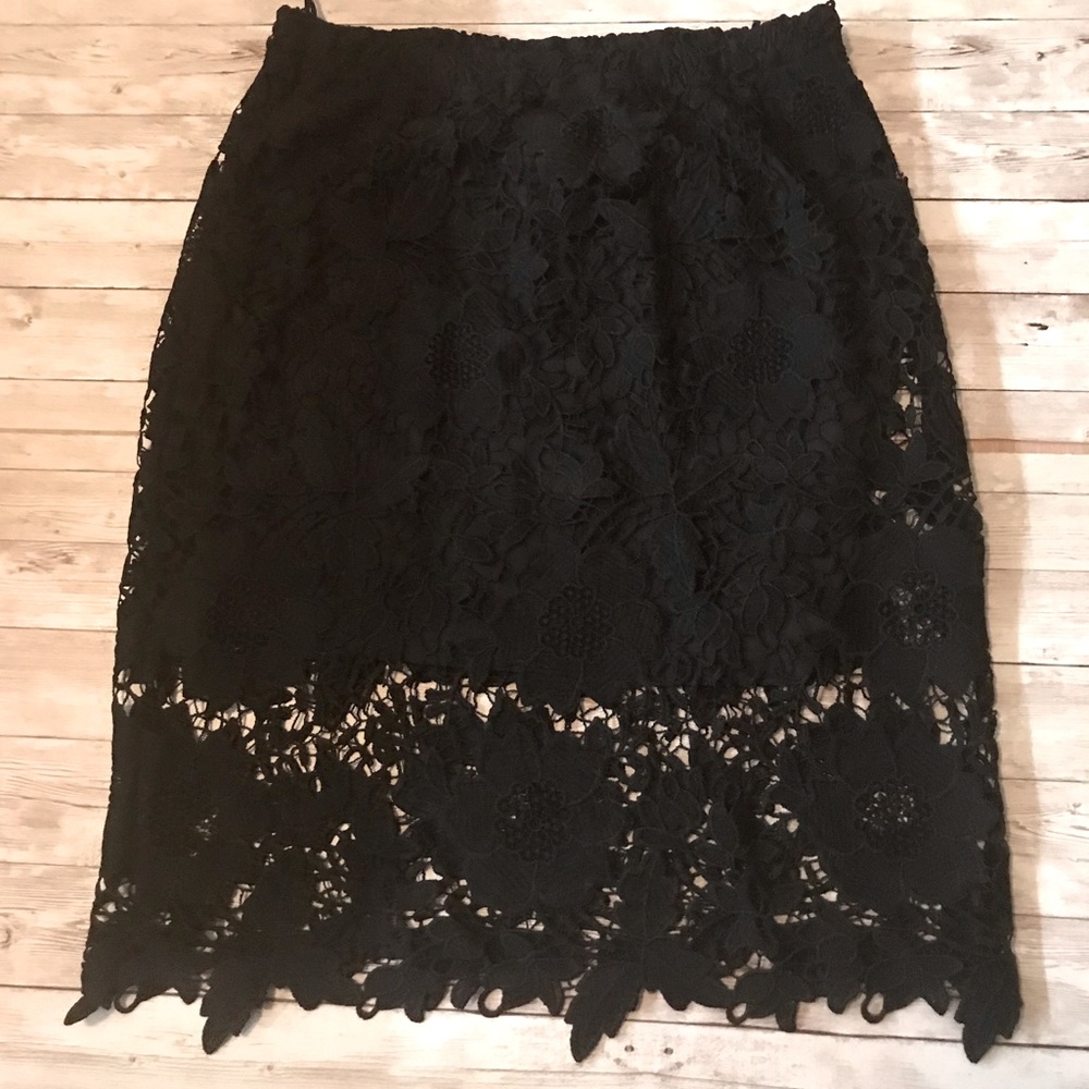 Black lace skirt